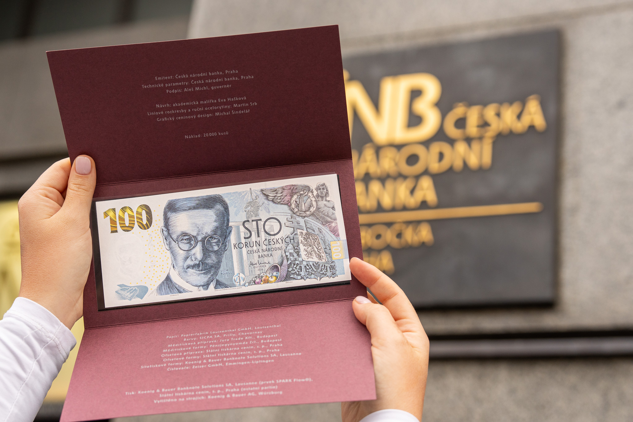 Podíleli jsme se na&nbsp;vzniku výjimečného sběratelského kousku – pamětní bankovky 100&nbsp;Kč